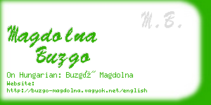 magdolna buzgo business card